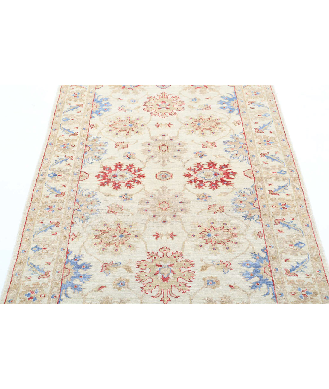 Ziegler 4'2'' X 5'8'' Hand-Knotted Wool Rug 4'2'' x 5'8'' (125 X 170) / Ivory / Taupe