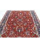 Heriz 8'0'' X 9'7'' Hand-Knotted Wool Rug 8'0'' x 9'7'' (240 X 288) / Rust / Blue