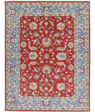 Ziegler 5'0'' X 6'7'' Hand-Knotted Wool Rug 5'0'' x 6'7'' (150 X 198) / Red / Blue