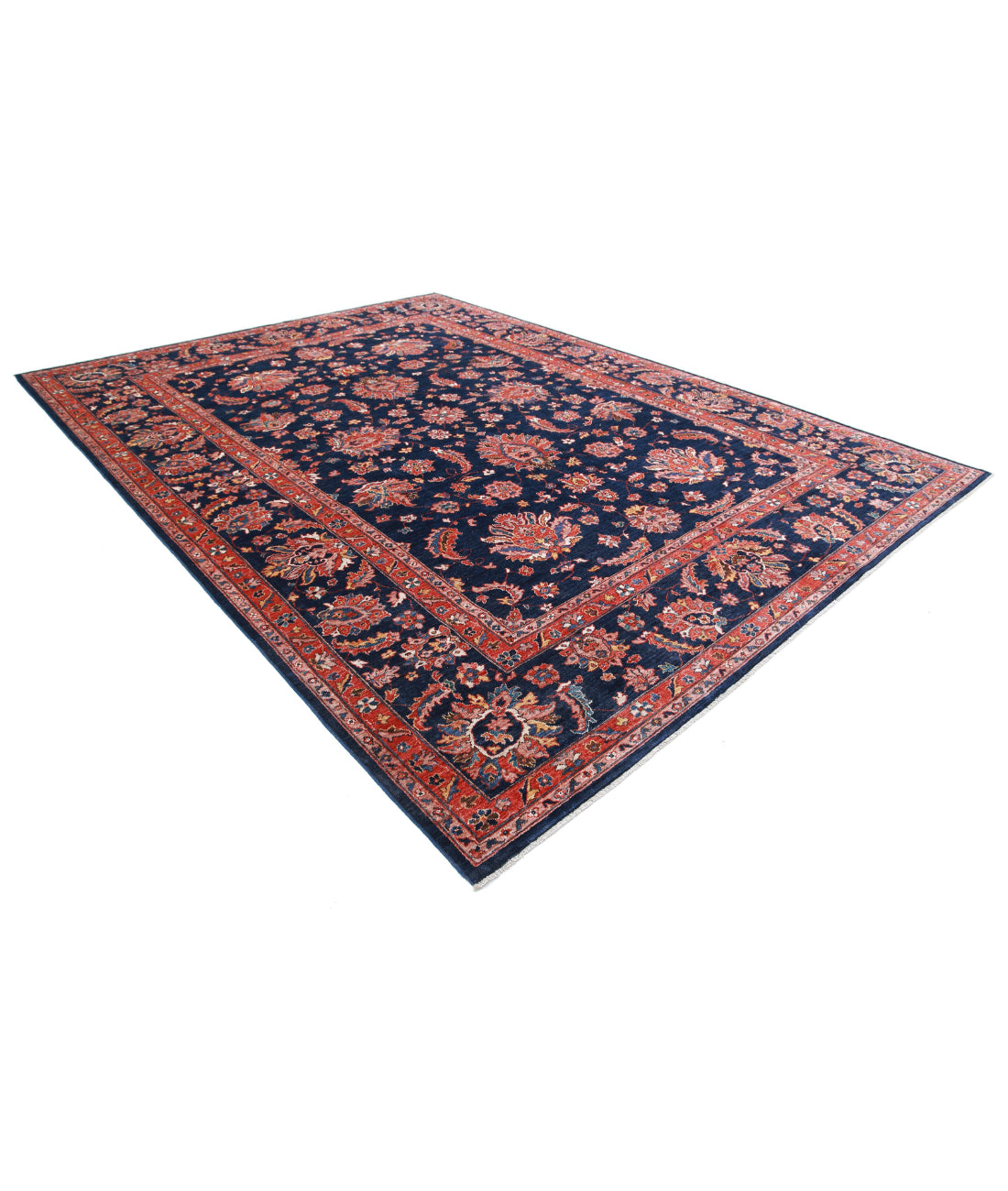 Ziegler 9'11'' X 13'7'' Hand-Knotted Wool Rug 9'11'' x 13'7'' (298 X 408) / Blue / Red