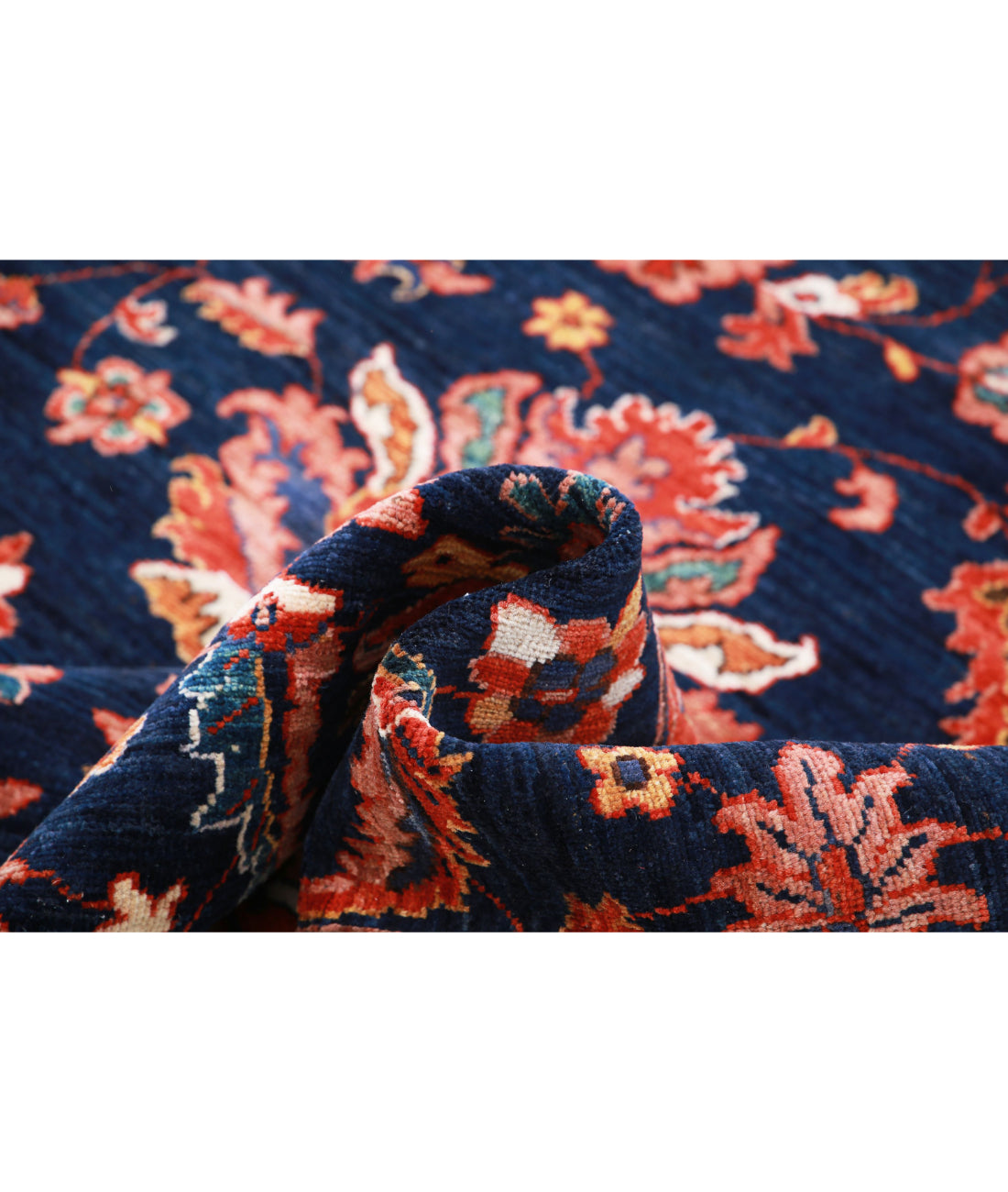 Ziegler 9'11'' X 13'7'' Hand-Knotted Wool Rug 9'11'' x 13'7'' (298 X 408) / Blue / Red