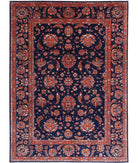 Ziegler 9'11'' X 13'7'' Hand-Knotted Wool Rug 9'11'' x 13'7'' (298 X 408) / Blue / Red