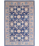 Ziegler 10'9'' X 16'7'' Hand-Knotted Wool Rug 10'9'' x 16'7'' (323 X 498) / Blue / Rust
