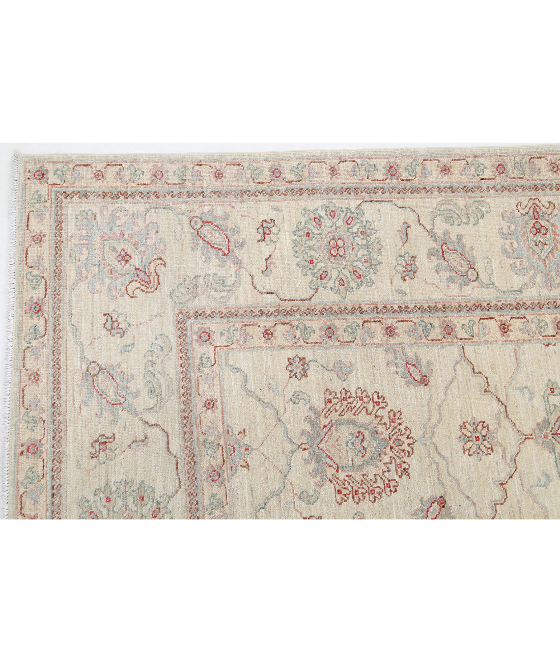 Ziegler 7'11'' X 11'7'' Hand-Knotted Wool Rug 7'11'' x 11'7'' (238 X 348) / Ivory / Blue