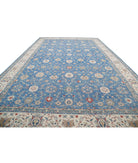 Ziegler 13'2'' X 20'9'' Hand-Knotted Wool Rug 13'2'' x 20'9'' (395 X 623) / Blue / Ivory