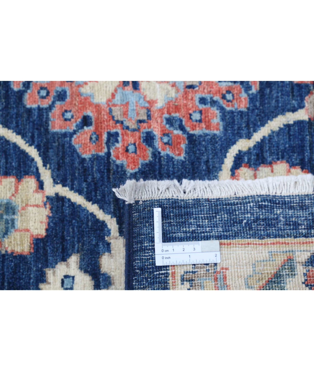 Ziegler 9'7'' X 13'8'' Hand-Knotted Wool Rug 9'7'' x 13'8'' (288 X 410) / Blue / Peach