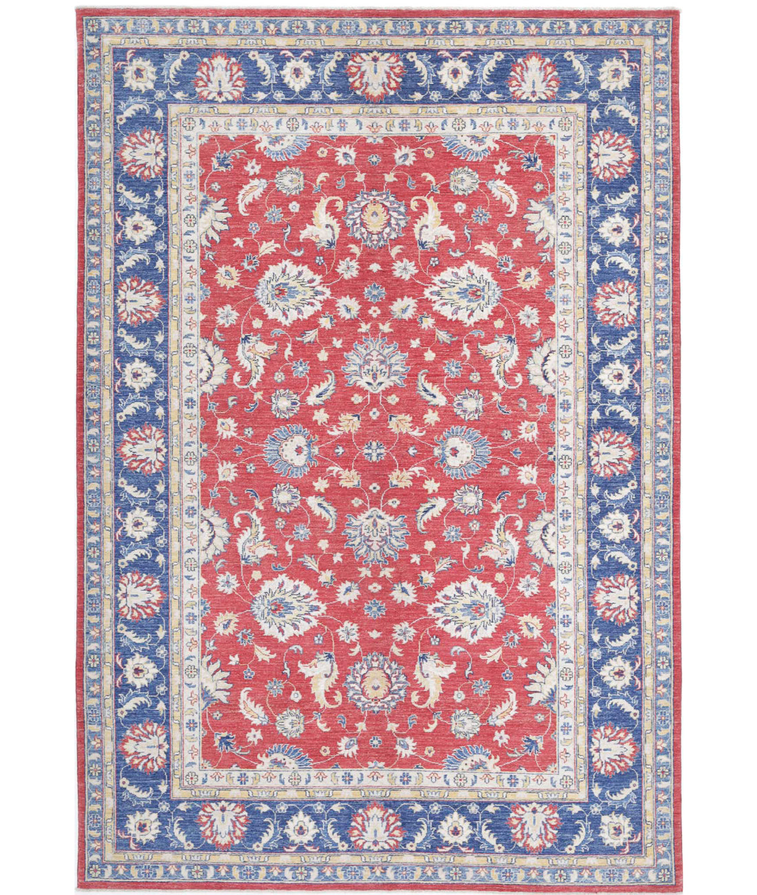 Ziegler 6'5'' X 9'5'' Hand-Knotted Wool Rug 6'5'' x 9'5'' (193 X 283) / Red / Blue