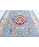 Ziegler 8'0'' X 9'11'' Hand-Knotted Wool Rug 8'0'' x 9'11'' (240 X 298) / Blue / Ivory