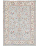 Ziegler 5'7'' X 7'9'' Hand-Knotted Wool Rug 5'7'' x 7'9'' (168 X 233) / Blue / Ivory