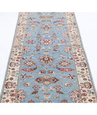 Ziegler 2'8'' X 9'9'' Hand-Knotted Wool Rug 2'8'' x 9'9'' (80 X 293) / Blue / Ivory