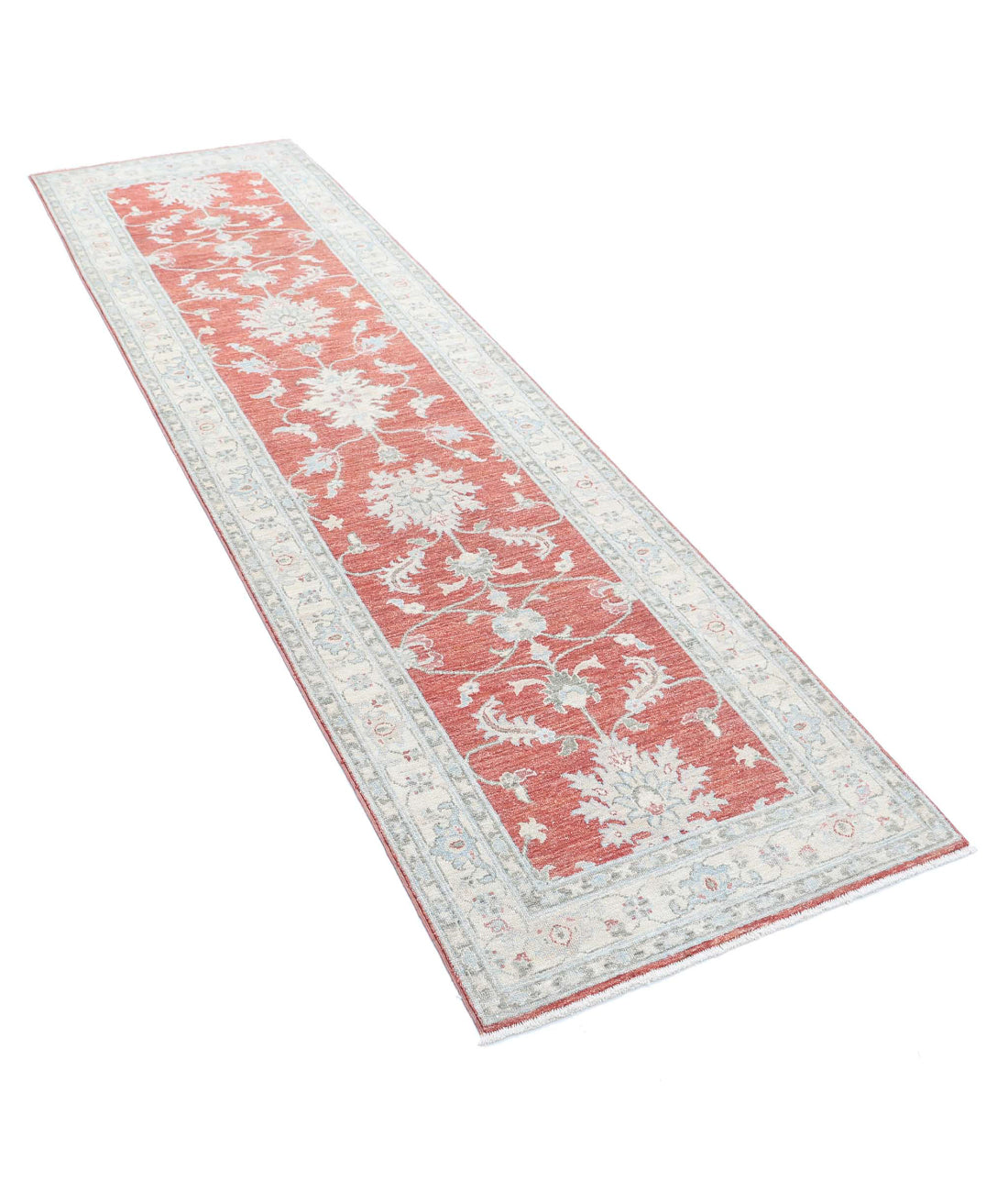 Ziegler 2'8'' X 9'7'' Hand-Knotted Wool Rug 2'8'' x 9'7'' (80 X 288) / Red / Ivory