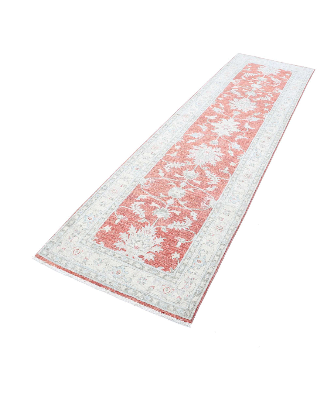 Ziegler 2'8'' X 9'7'' Hand-Knotted Wool Rug 2'8'' x 9'7'' (80 X 288) / Red / Ivory