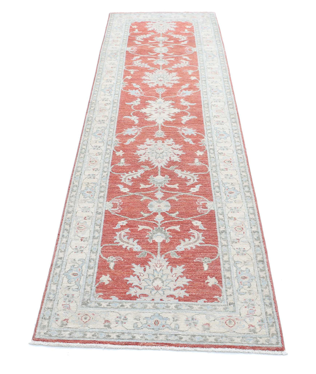 Ziegler 2'8'' X 9'7'' Hand-Knotted Wool Rug 2'8'' x 9'7'' (80 X 288) / Red / Ivory