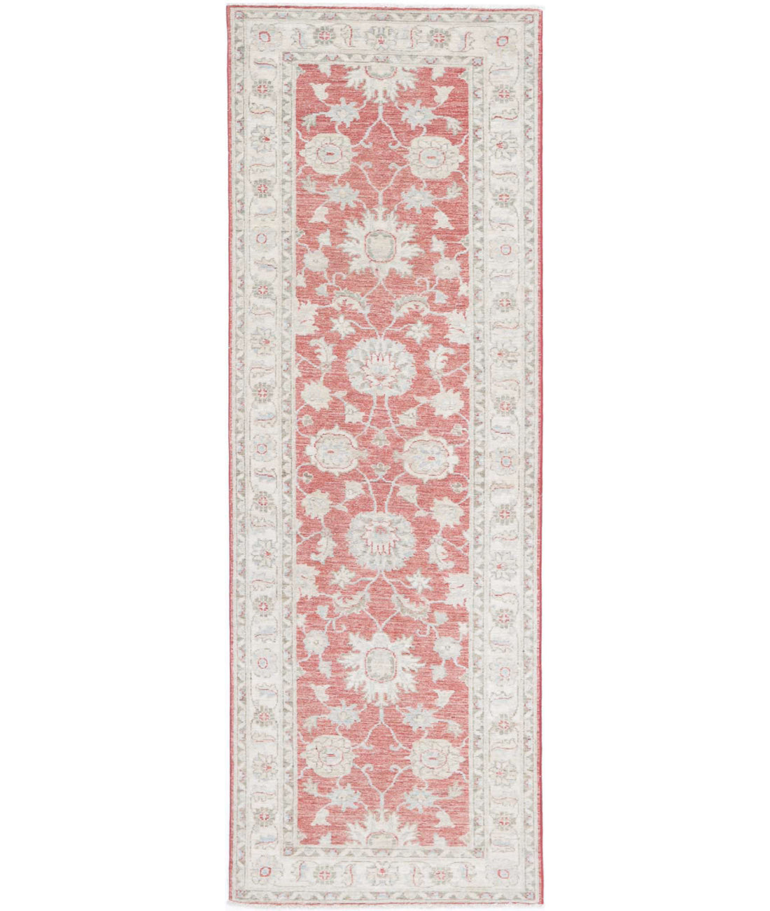 Ziegler 2'5'' X 8'0'' Hand-Knotted Wool Rug 2'5'' x 8'0'' (73 X 240) / Red / Ivory