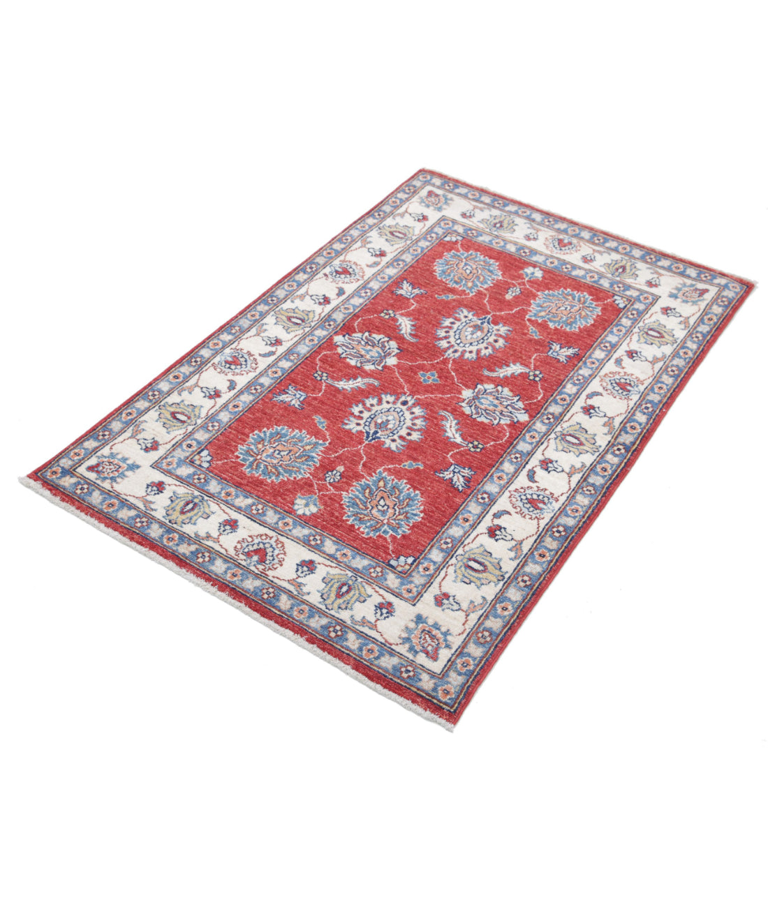 Ziegler 2'9'' X 4'3'' Hand-Knotted Wool Rug 2'9'' x 4'3'' (83 X 128) / Red / Ivory