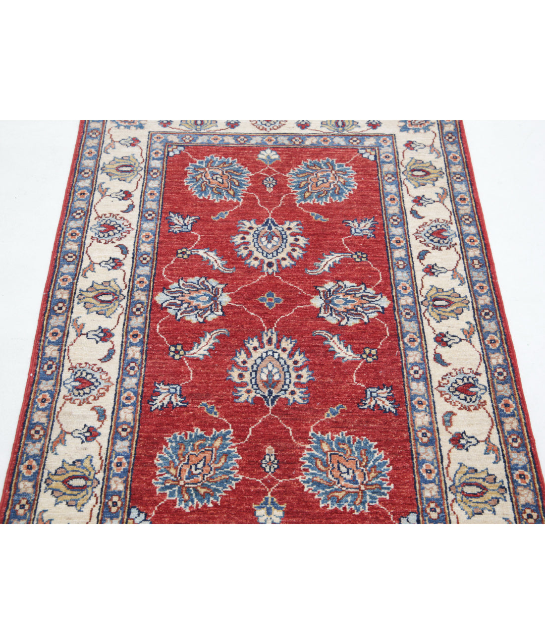 Ziegler 2'9'' X 4'3'' Hand-Knotted Wool Rug 2'9'' x 4'3'' (83 X 128) / Red / Ivory