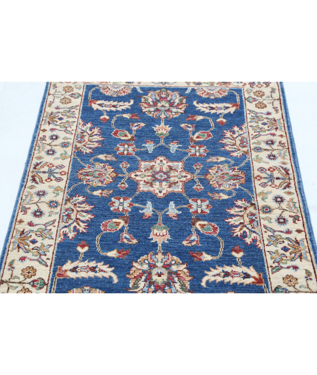 Ziegler 2'7'' X 3'11'' Hand-Knotted Wool Rug 2'7'' x 3'11'' (78 X 118) / Blue / Ivory