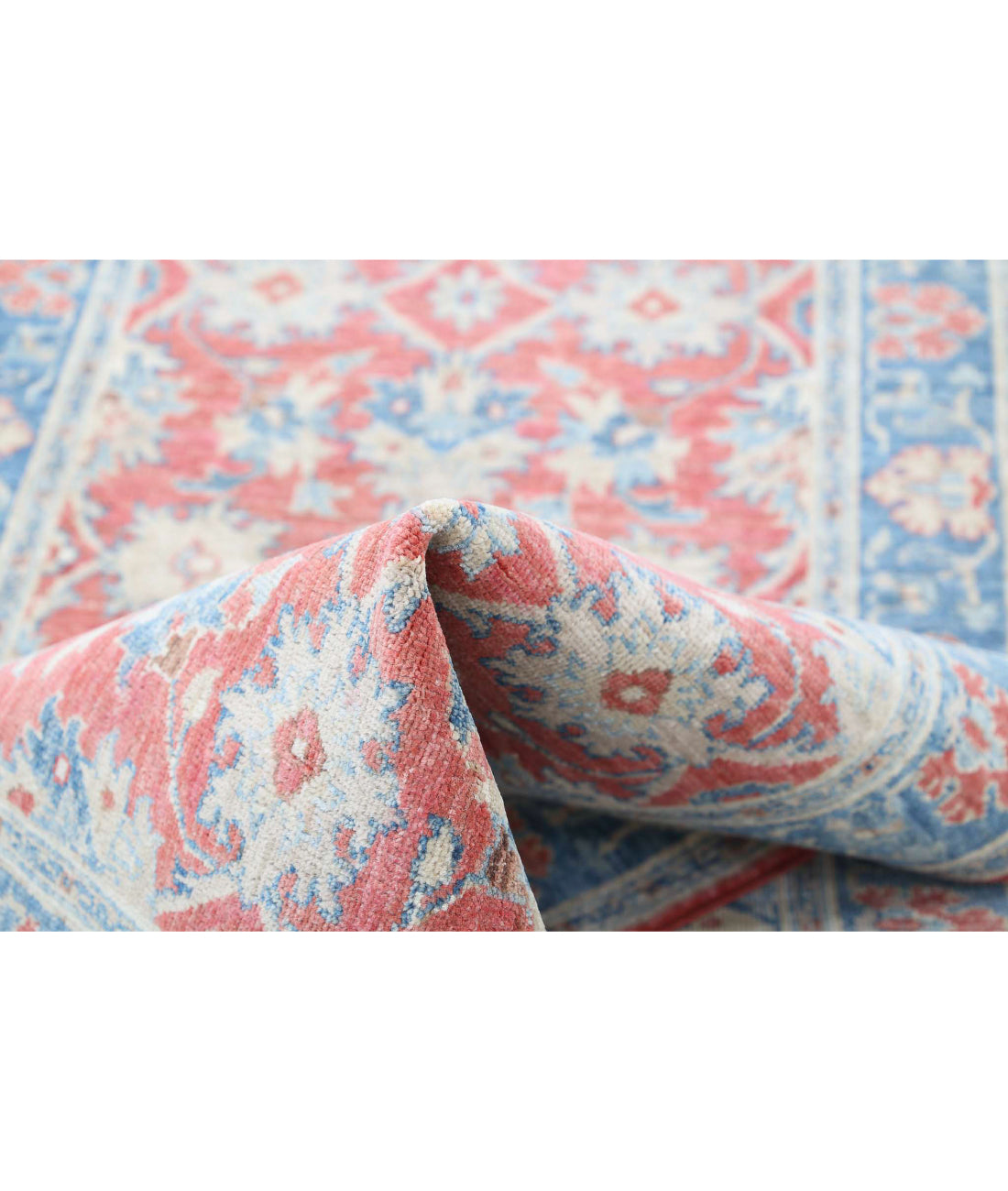 Ziegler 2'6'' X 9'10'' Hand-Knotted Wool Rug 2'6'' x 9'10'' (75 X 295) / Red / Blue