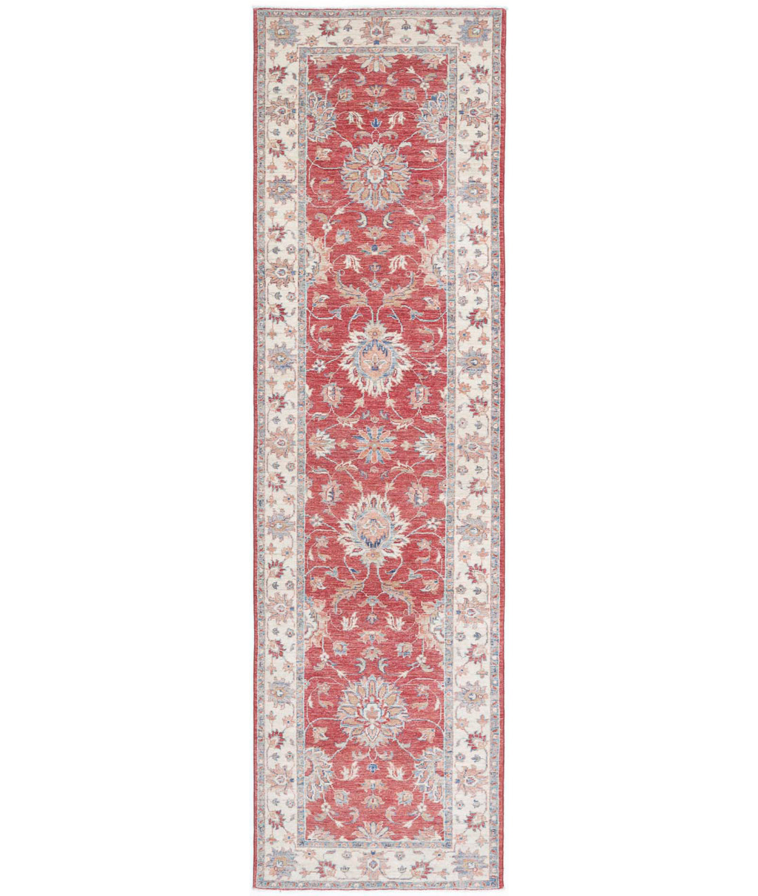 Ziegler 2'7'' X 10'2'' Hand-Knotted Wool Rug 2'7'' x 10'2'' (78 X 305) / Red / Ivory