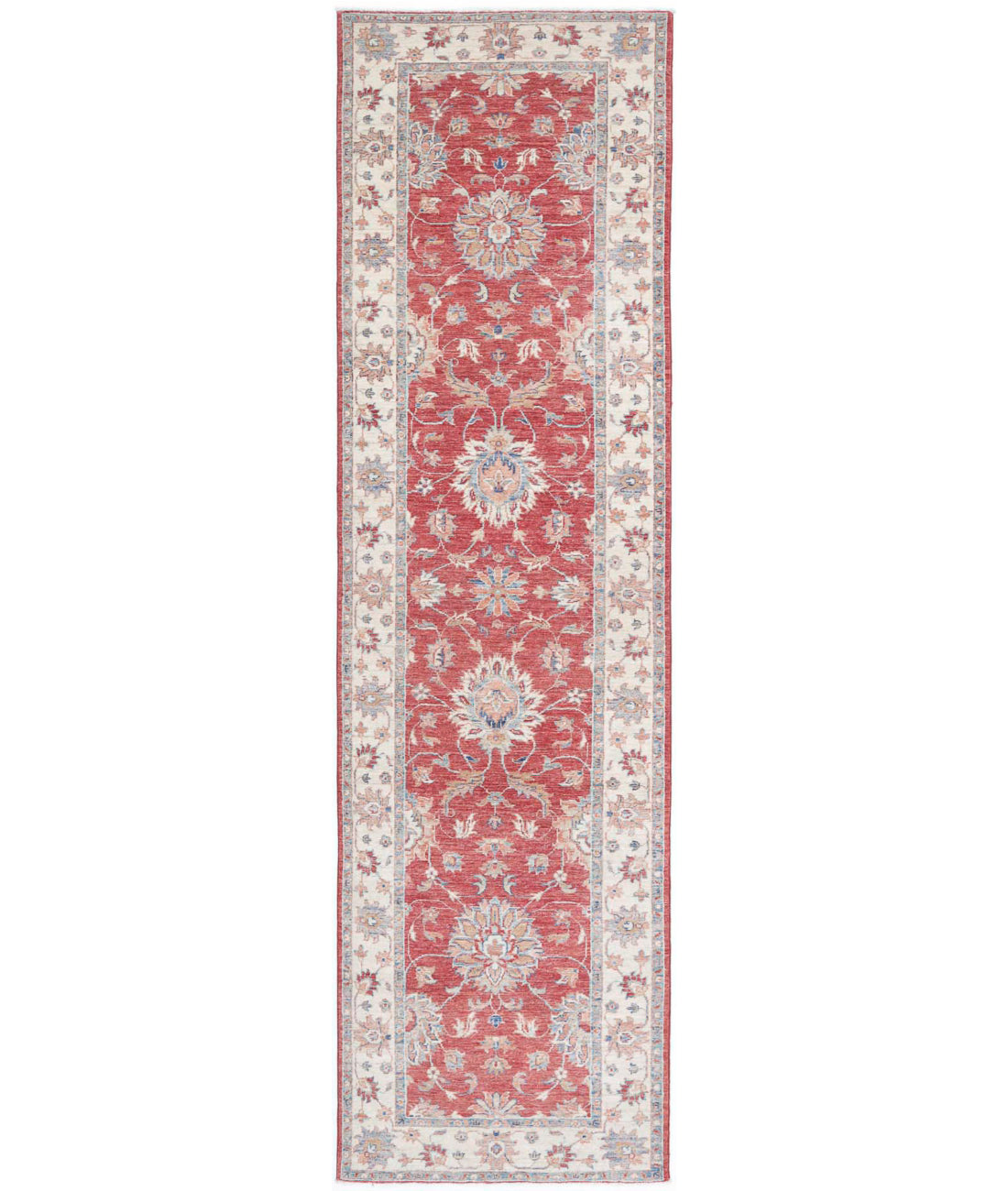 Ziegler 2'7'' X 10'2'' Hand-Knotted Wool Rug 2'7'' x 10'2'' (78 X 305) / Red / Ivory