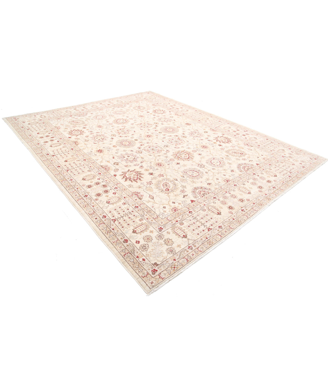 Ziegler 9'2'' X 11'7'' Hand-Knotted Wool Rug 9'2'' x 11'7'' (275 X 348) / Ivory / Taupe