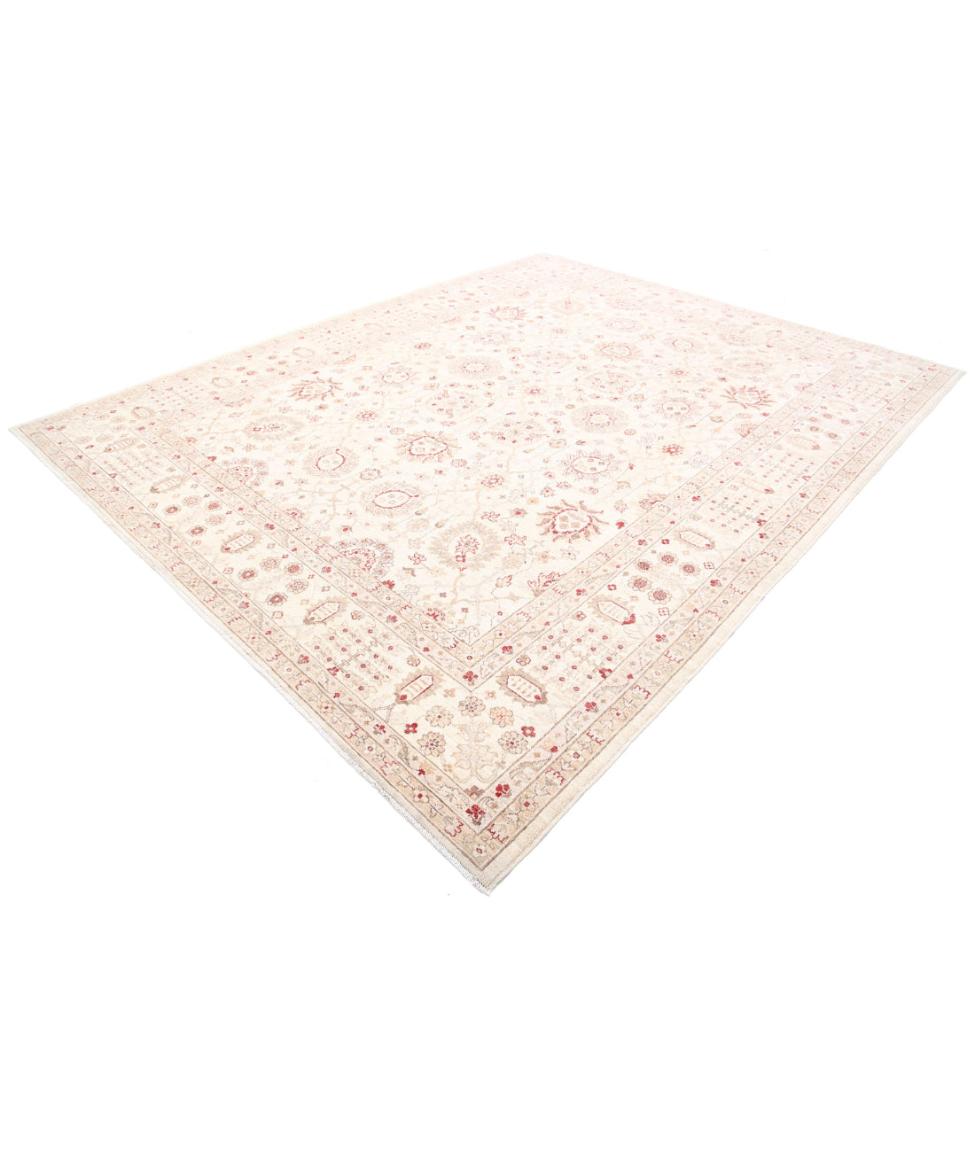 Ziegler 9'2'' X 11'7'' Hand-Knotted Wool Rug 9'2'' x 11'7'' (275 X 348) / Ivory / Taupe