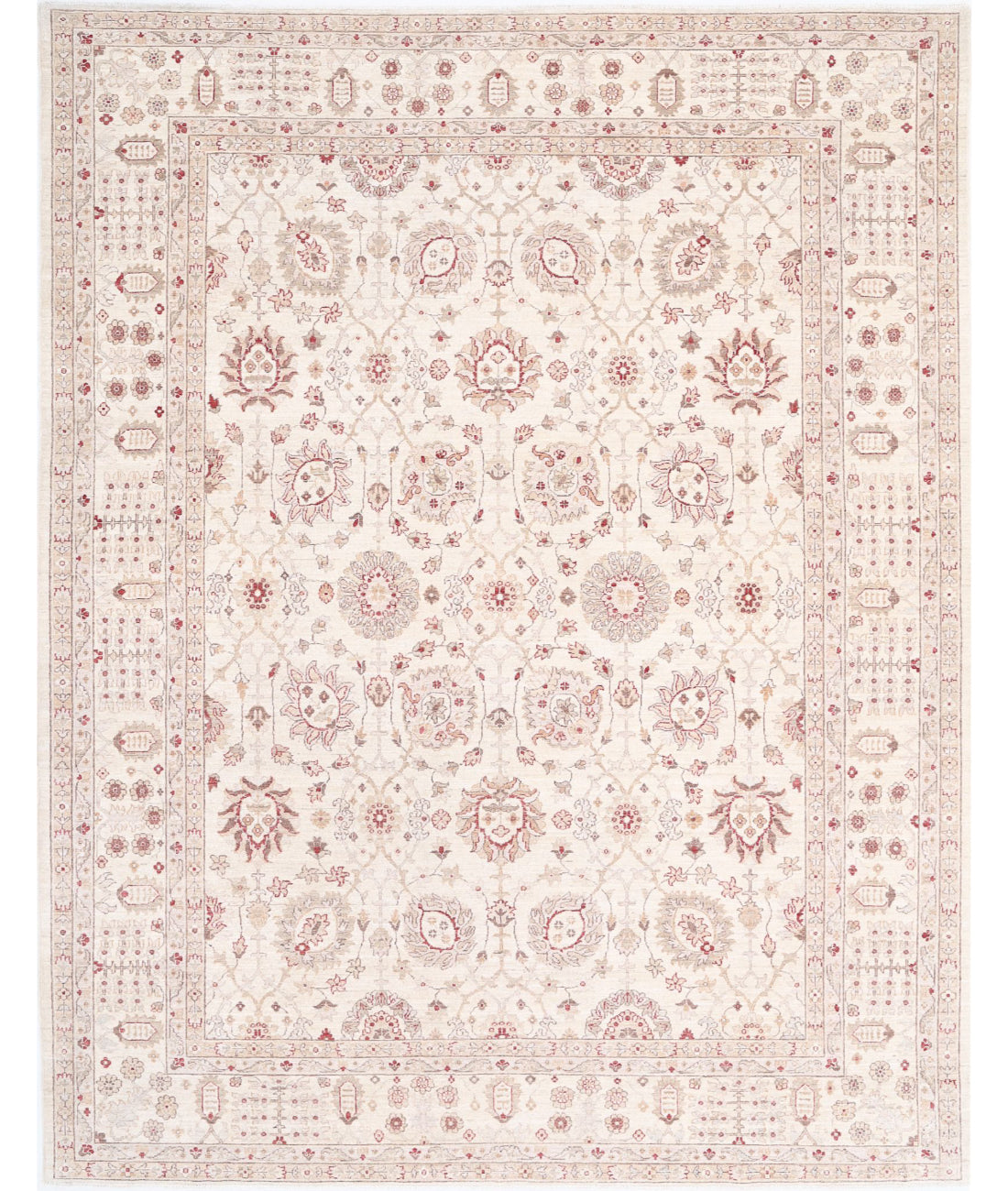 Ziegler 9'2'' X 11'7'' Hand-Knotted Wool Rug 9'2'' x 11'7'' (275 X 348) / Ivory / Taupe