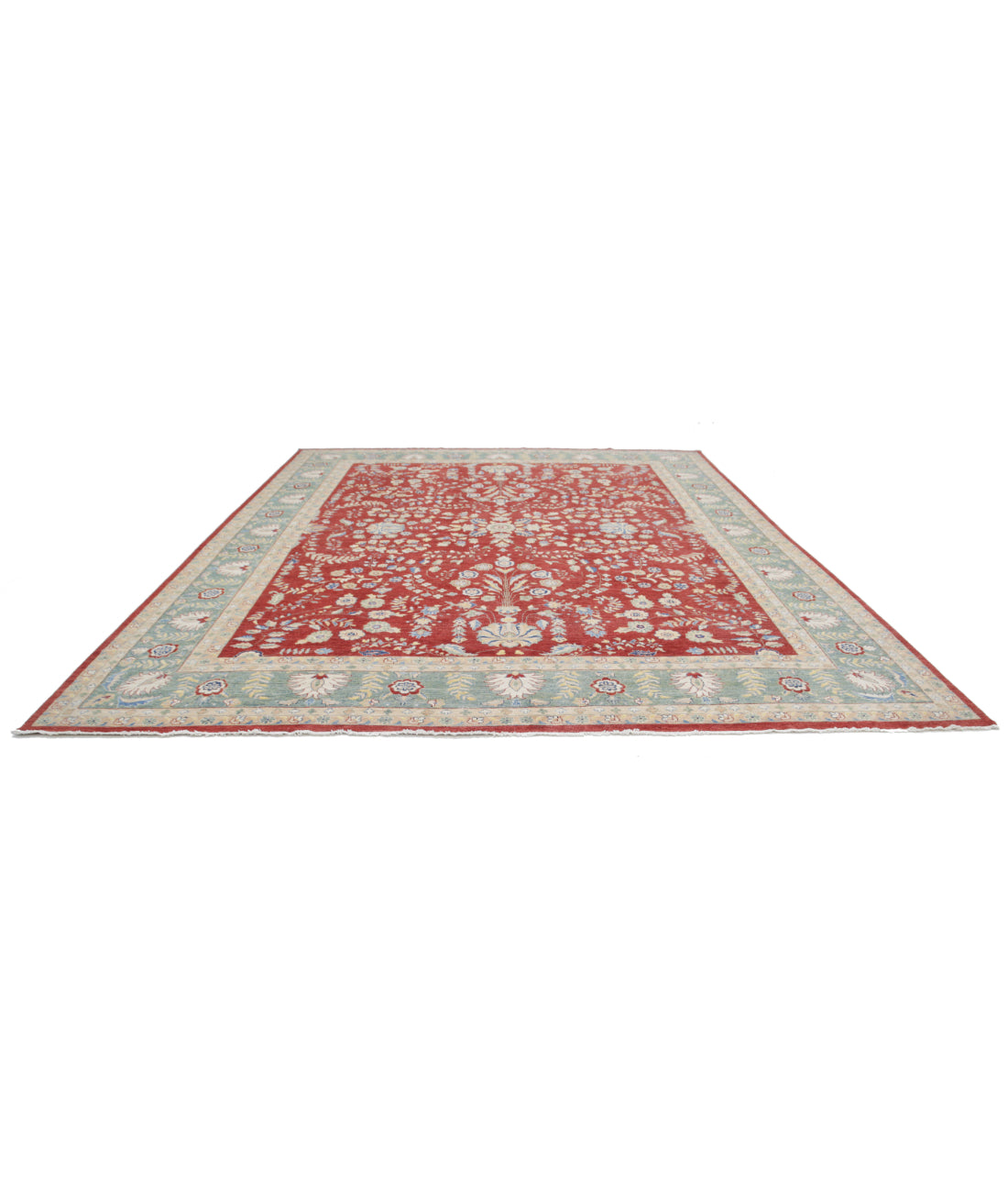 Ziegler 11'8'' X 14'7'' Hand-Knotted Wool Rug 11'8'' x 14'7'' (350 X 438) / Red / N/A