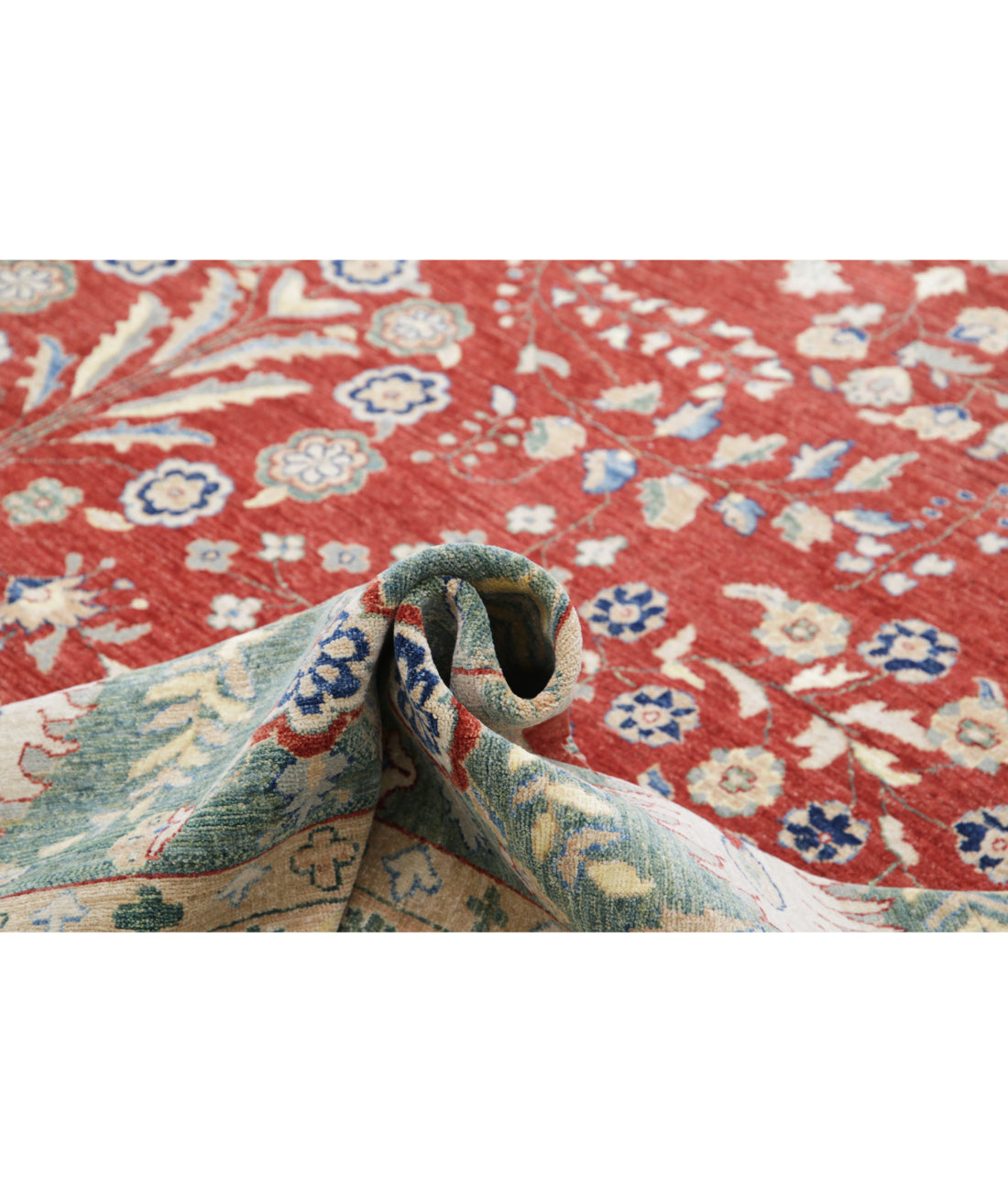 Ziegler 11'8'' X 14'7'' Hand-Knotted Wool Rug 11'8'' x 14'7'' (350 X 438) / Red / N/A