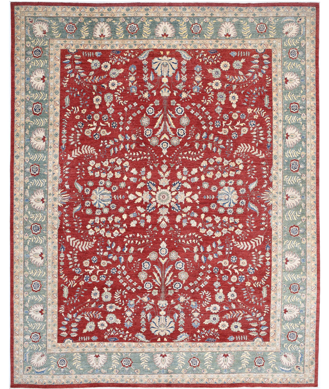 Ziegler 11'8'' X 14'7'' Hand-Knotted Wool Rug 11'8'' x 14'7'' (350 X 438) / Red / N/A