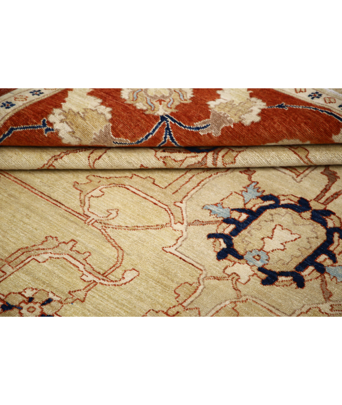 Ziegler 9'1'' X 11'5'' Hand-Knotted Wool Rug 9'1'' x 11'5'' (273 X 343) / Gold / Rust