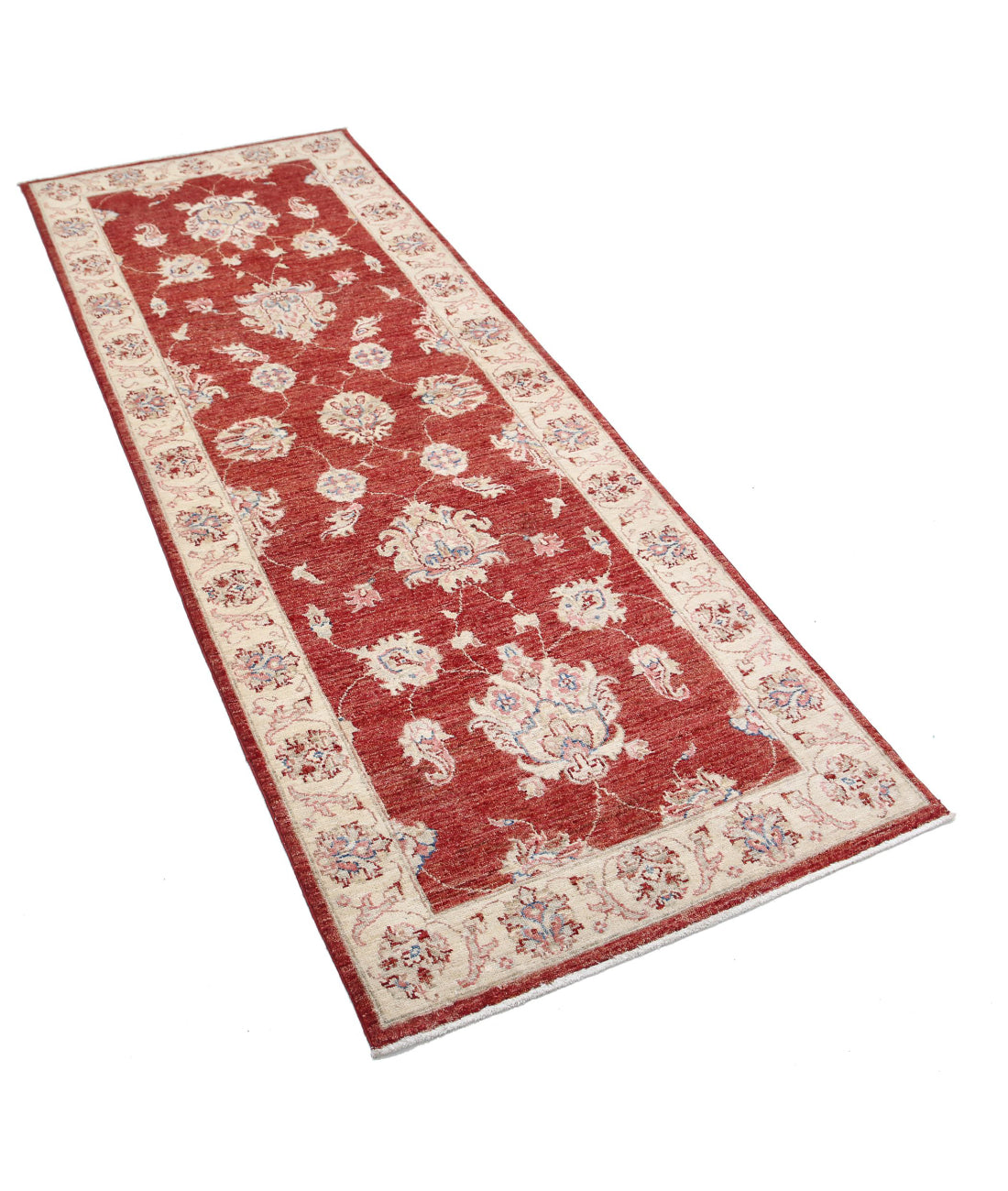 Ziegler 2'8'' X 7'4'' Hand-Knotted Wool Rug 2'8'' x 7'4'' (80 X 220) / Red / Ivory
