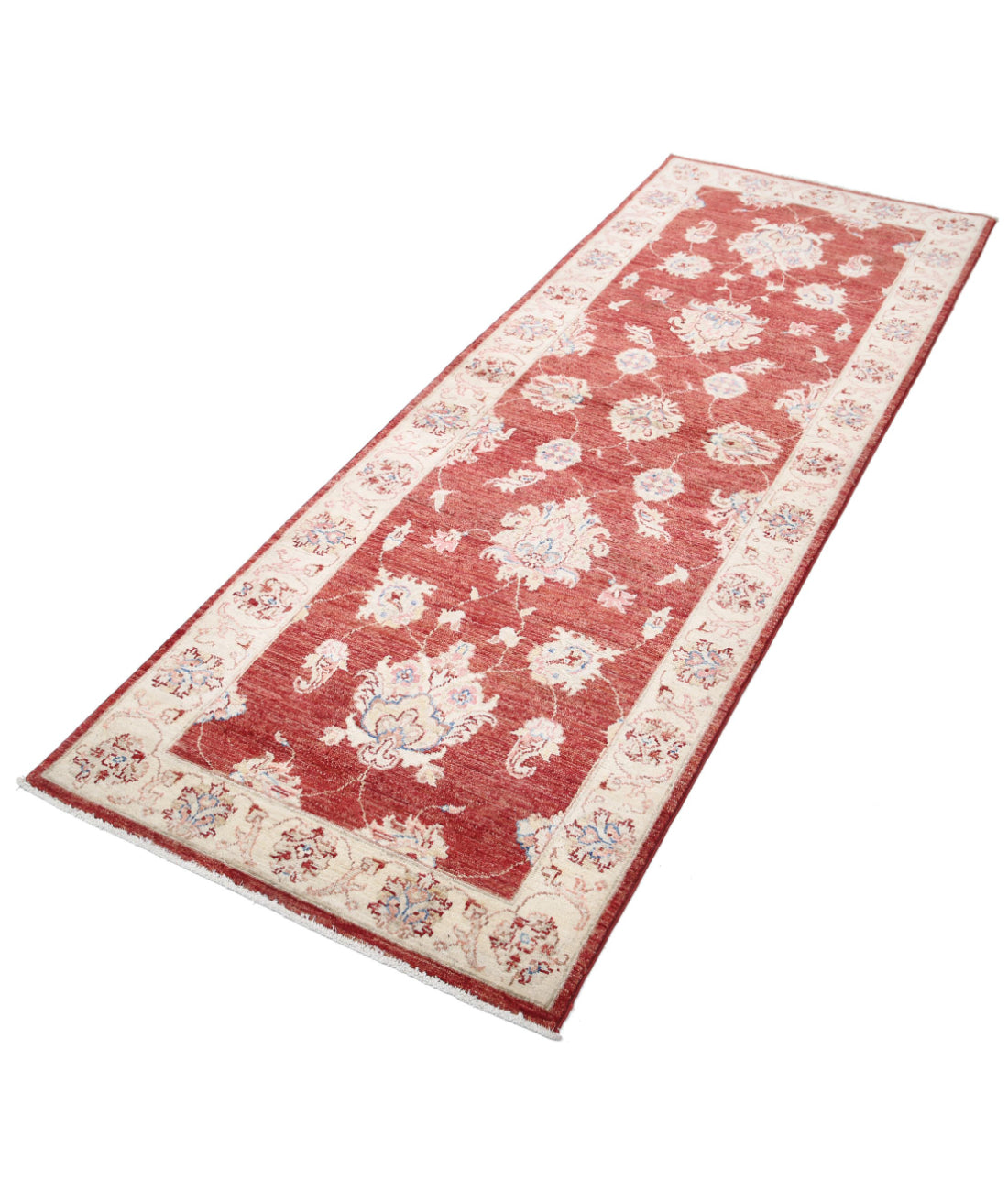 Ziegler 2'8'' X 7'4'' Hand-Knotted Wool Rug 2'8'' x 7'4'' (80 X 220) / Red / Ivory