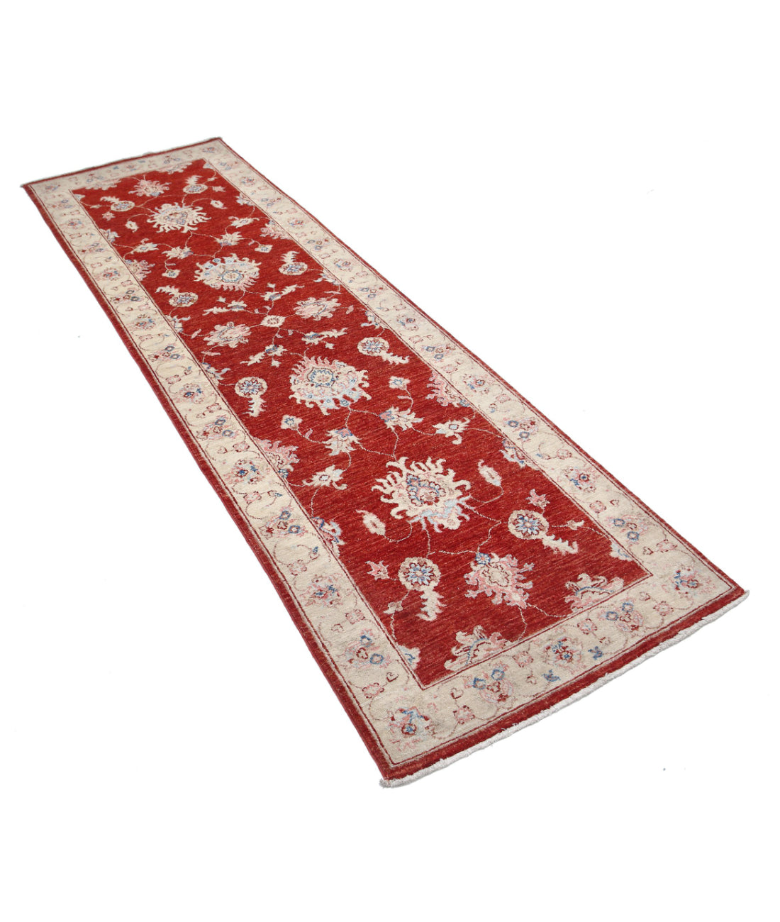Ziegler 2'7'' X 8'5'' Hand-Knotted Wool Rug 2'7'' x 8'5'' (78 X 253) / Red / Ivory