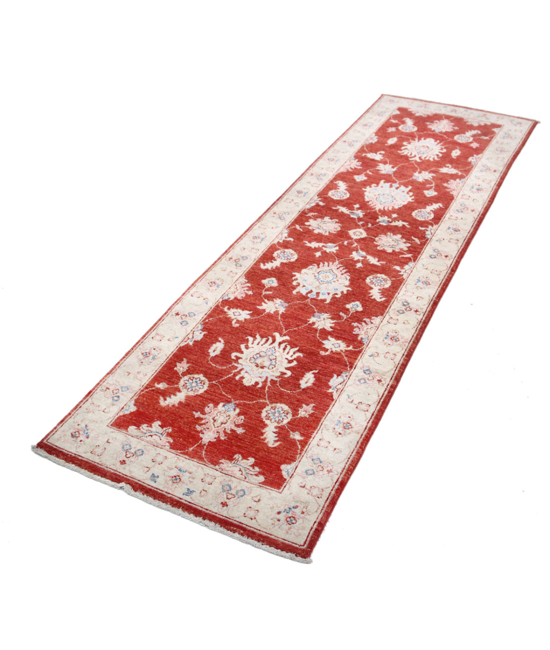Ziegler 2'7'' X 8'5'' Hand-Knotted Wool Rug 2'7'' x 8'5'' (78 X 253) / Red / Ivory
