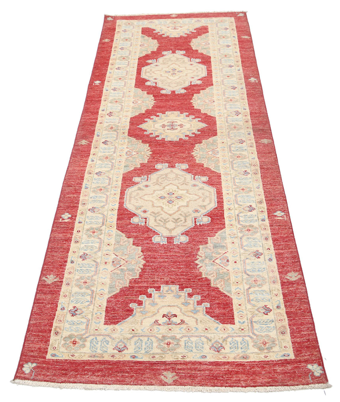 Ziegler 2'8'' X 7'6'' Hand-Knotted Wool Rug 2'8'' x 7'6'' (80 X 225) / Red / Red