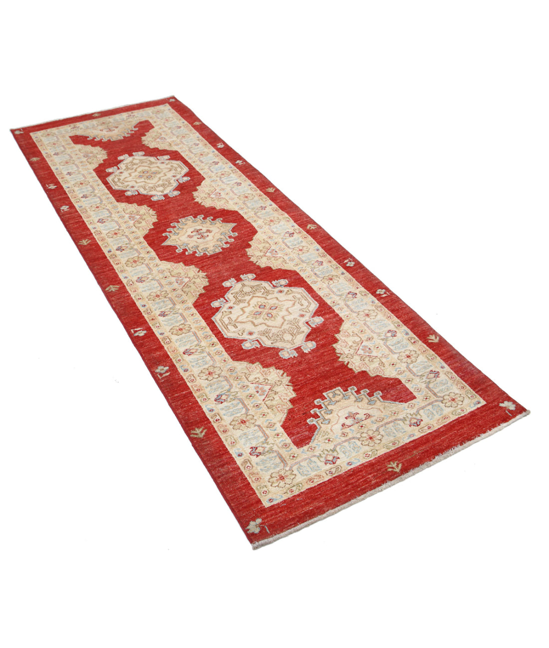 Ziegler 2'8'' X 7'4'' Hand-Knotted Wool Rug 2'8'' x 7'4'' (80 X 220) / Red / Red