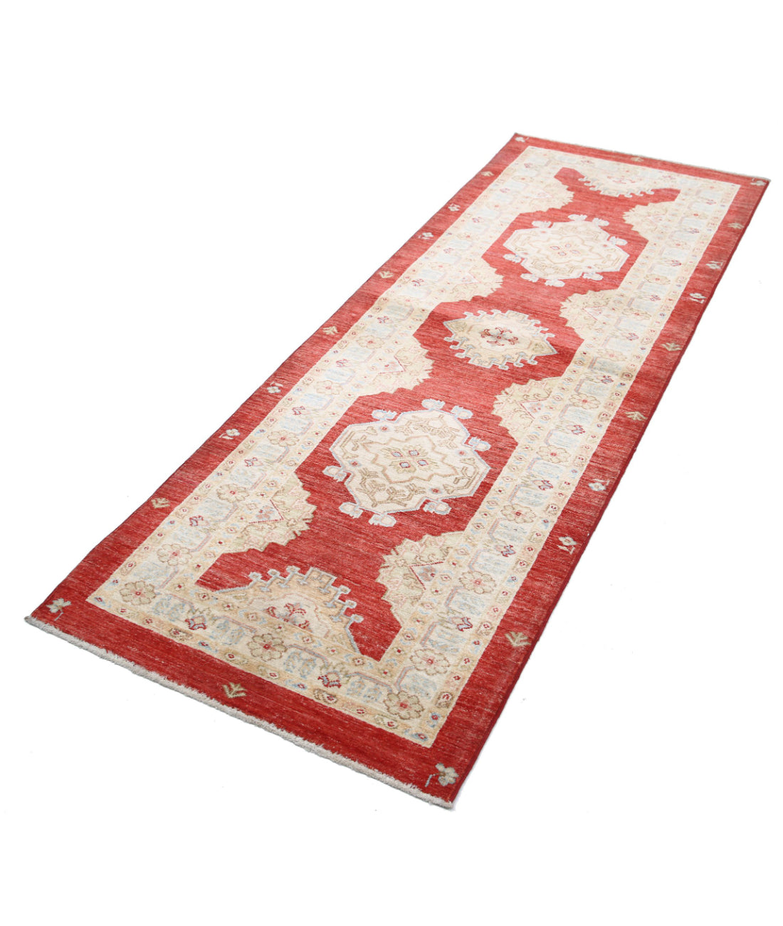 Ziegler 2'8'' X 7'4'' Hand-Knotted Wool Rug 2'8'' x 7'4'' (80 X 220) / Red / Red
