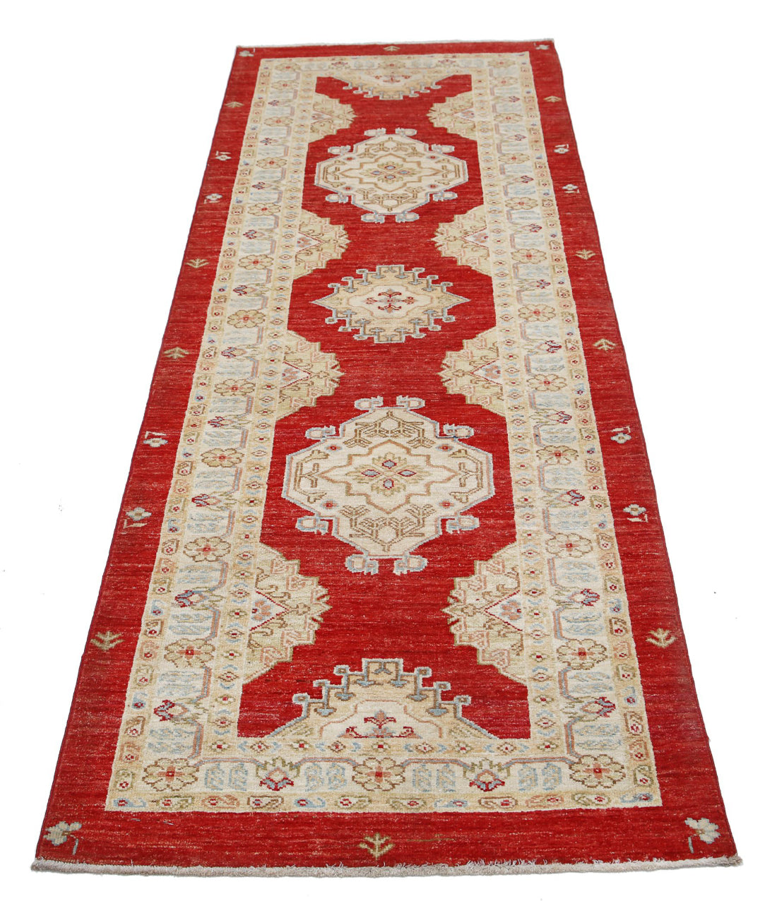 Ziegler 2'8'' X 7'4'' Hand-Knotted Wool Rug 2'8'' x 7'4'' (80 X 220) / Red / Red