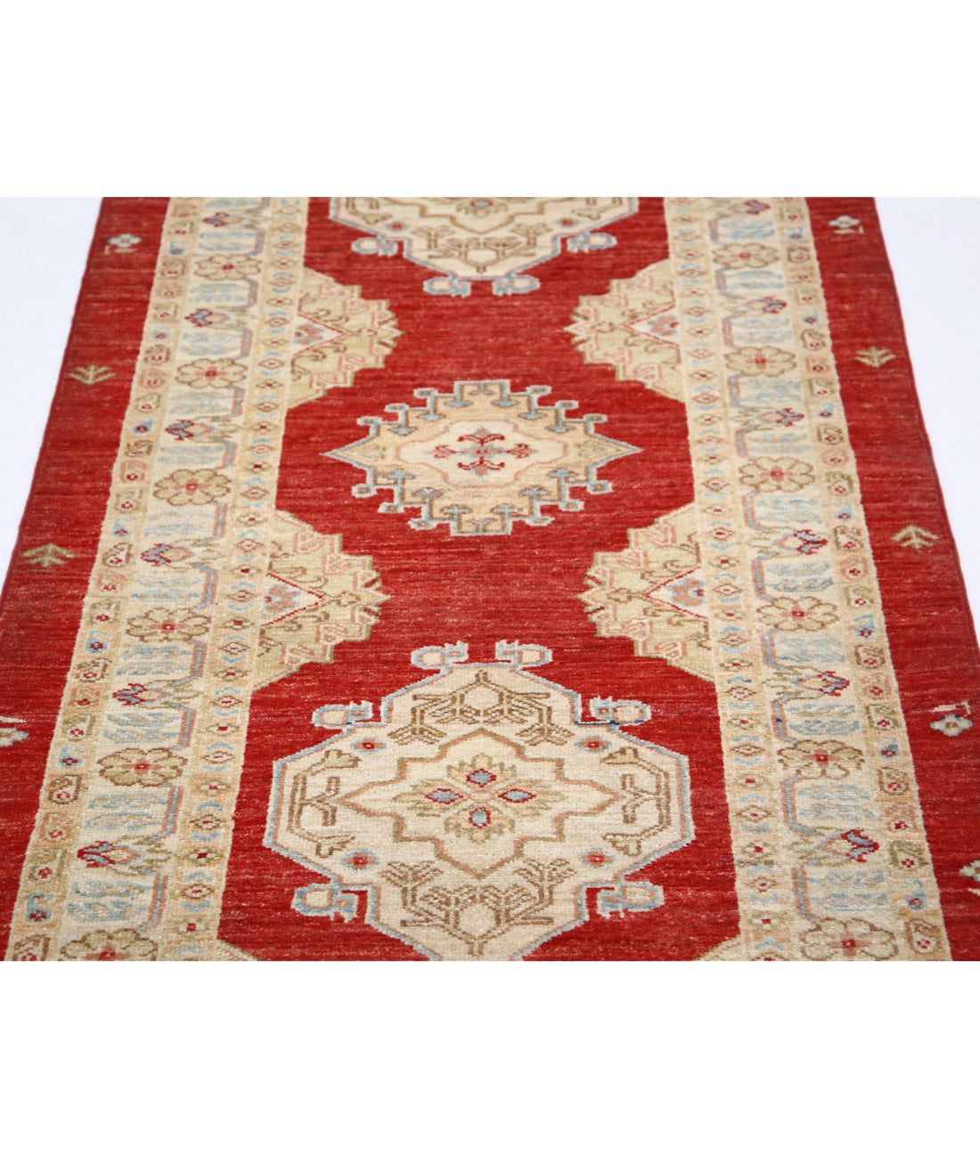 Ziegler 2'8'' X 7'4'' Hand-Knotted Wool Rug 2'8'' x 7'4'' (80 X 220) / Red / Red