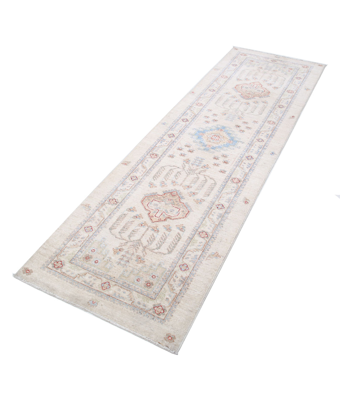 Ziegler 2'7'' X 8'5'' Hand-Knotted Wool Rug 2'7'' x 8'5'' (78 X 253) / Ivory / Ivory