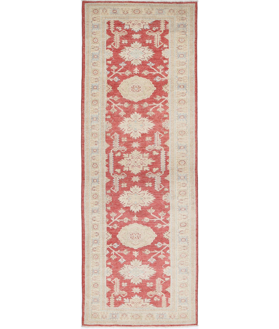 Ziegler 2'7'' X 7'8'' Hand-Knotted Wool Rug 2'7'' x 7'8'' (78 X 230) / Red / Ivory