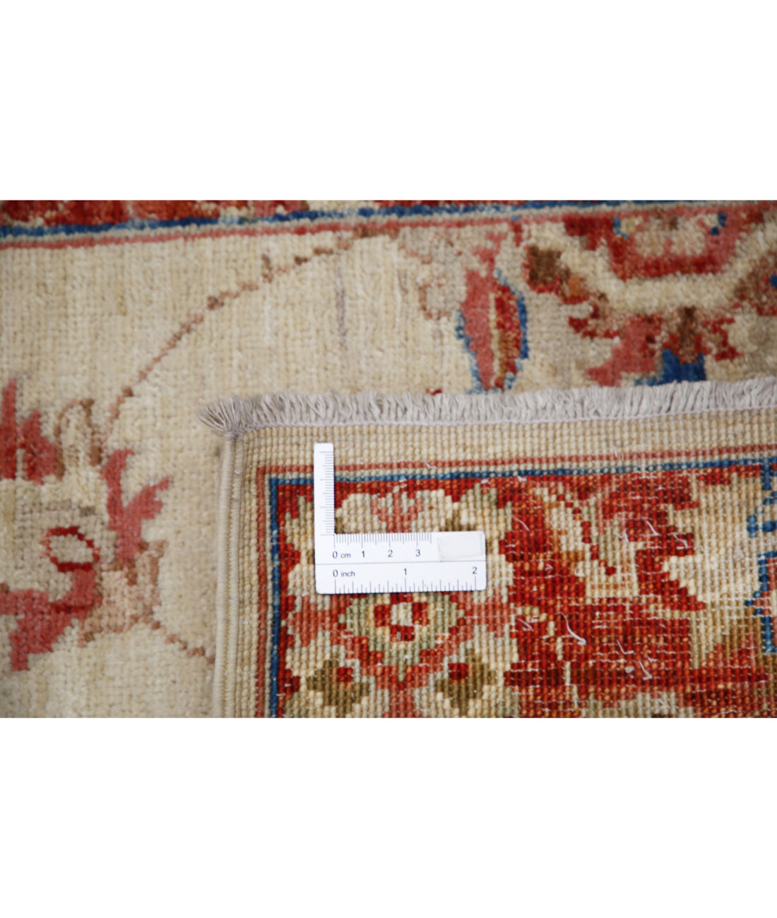 Ziegler 2'5'' X 8'7'' Hand-Knotted Wool Rug 2'5'' x 8'7'' (73 X 258) / Ivory / Red