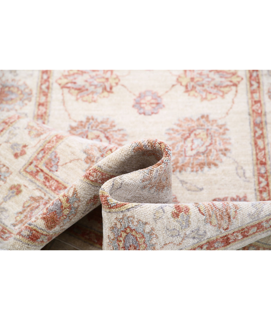 Ziegler 2'8'' X 8'0'' Hand-Knotted Wool Rug 2'8'' x 8'0'' (80 X 240) / Ivory / Ivory