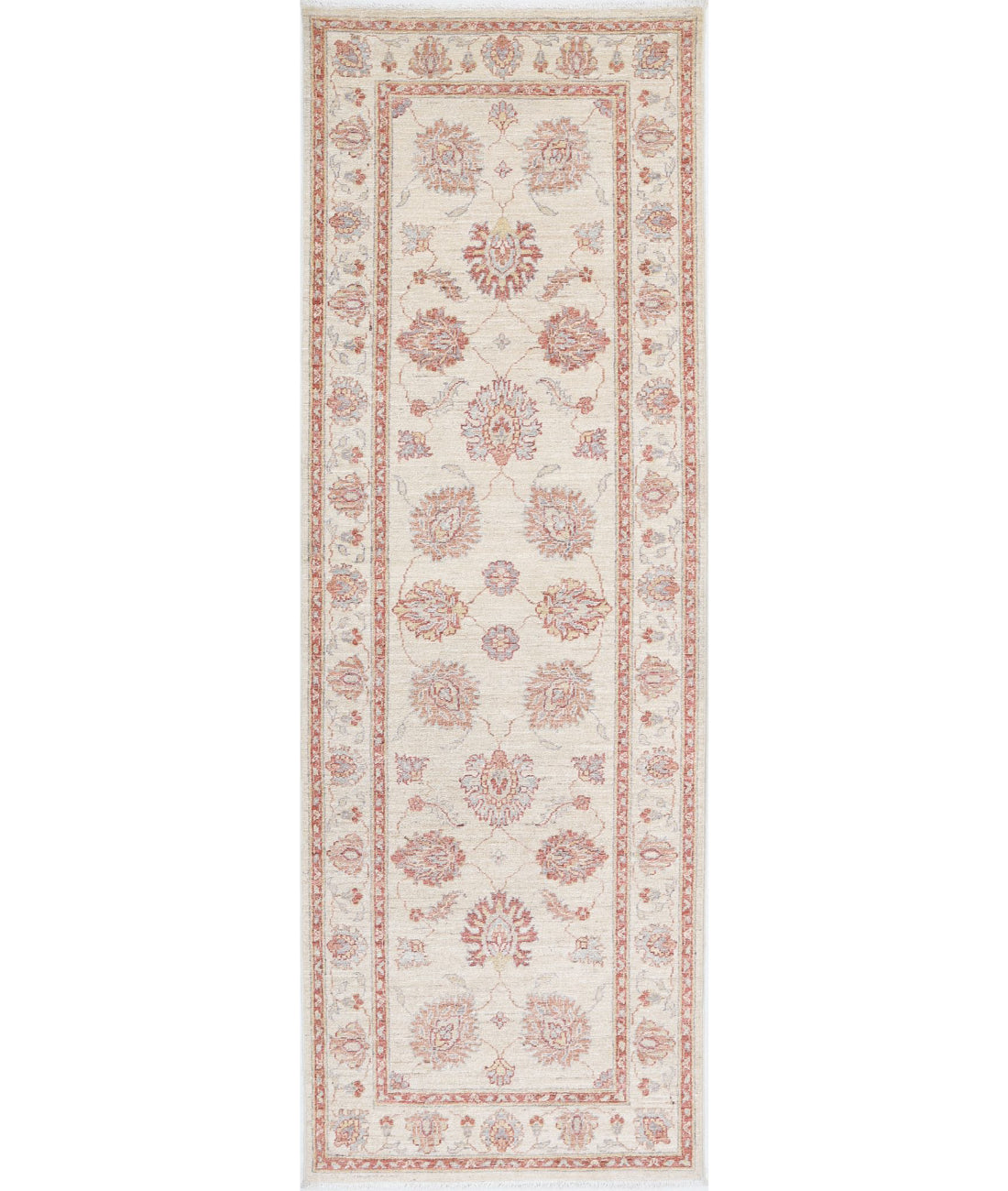 Ziegler 2'8'' X 8'0'' Hand-Knotted Wool Rug 2'8'' x 8'0'' (80 X 240) / Ivory / Ivory
