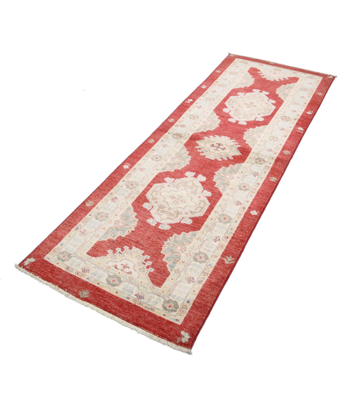 Ziegler 2'8'' X 7'9'' Hand-Knotted Wool Rug 2'8'' x 7'9'' (80 X 233) / Red / Red
