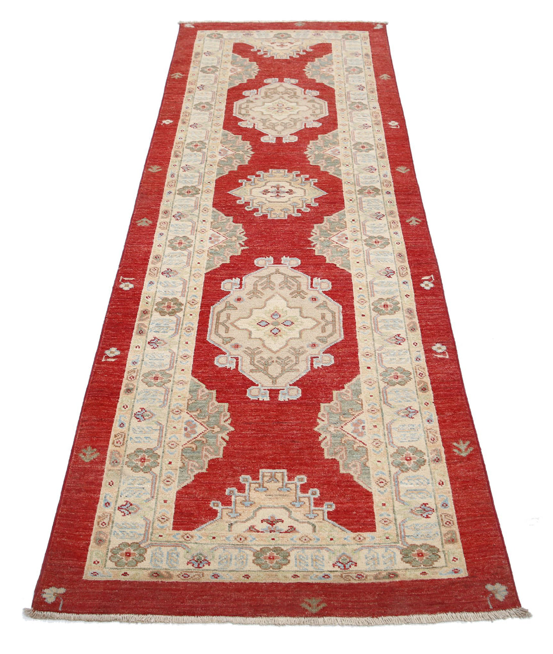 Ziegler 2'8'' X 7'9'' Hand-Knotted Wool Rug 2'8'' x 7'9'' (80 X 233) / Red / Red