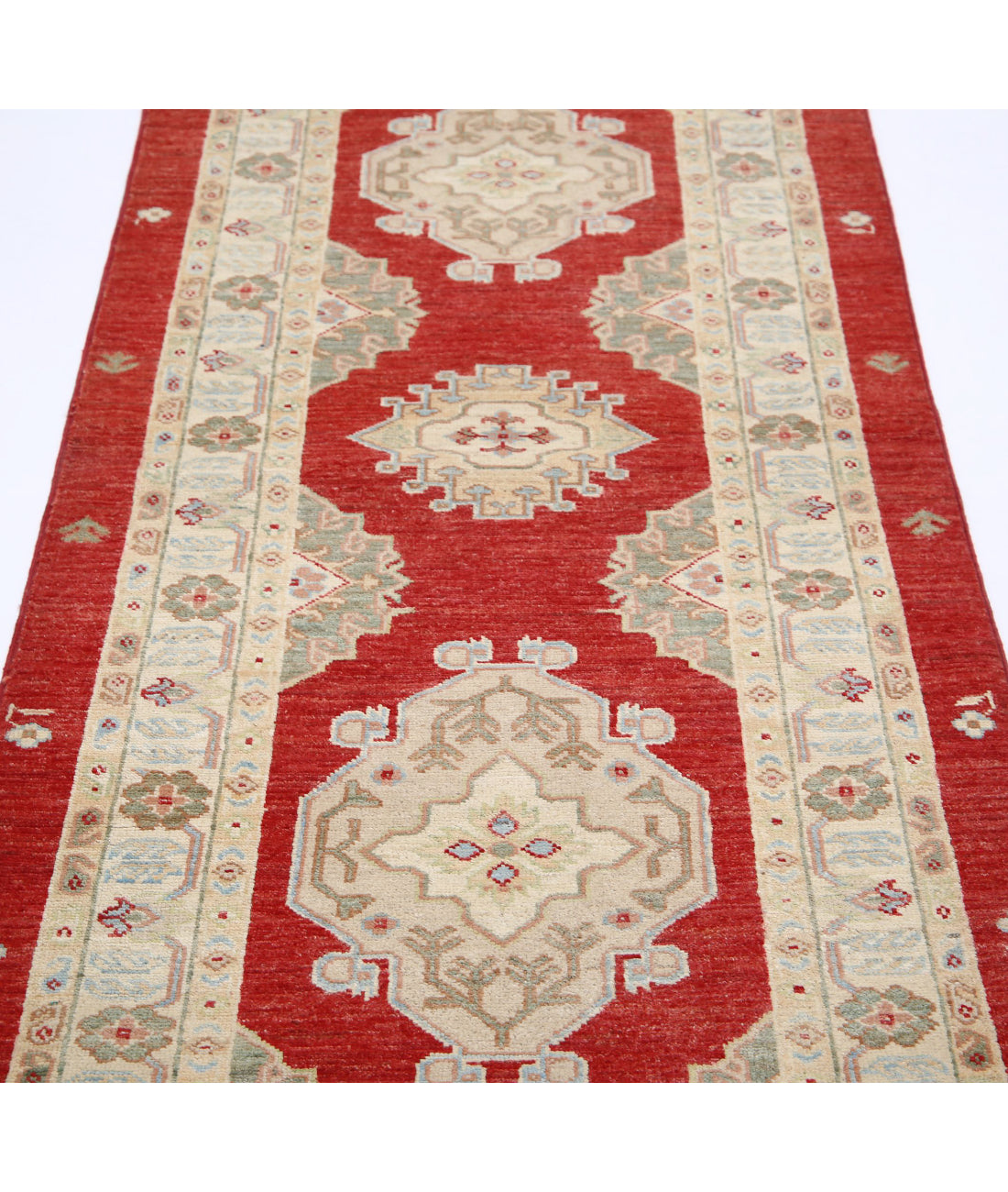 Ziegler 2'8'' X 7'9'' Hand-Knotted Wool Rug 2'8'' x 7'9'' (80 X 233) / Red / Red