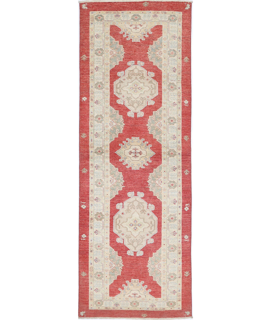 Ziegler 2'8'' X 7'9'' Hand-Knotted Wool Rug 2'8'' x 7'9'' (80 X 233) / Red / Red