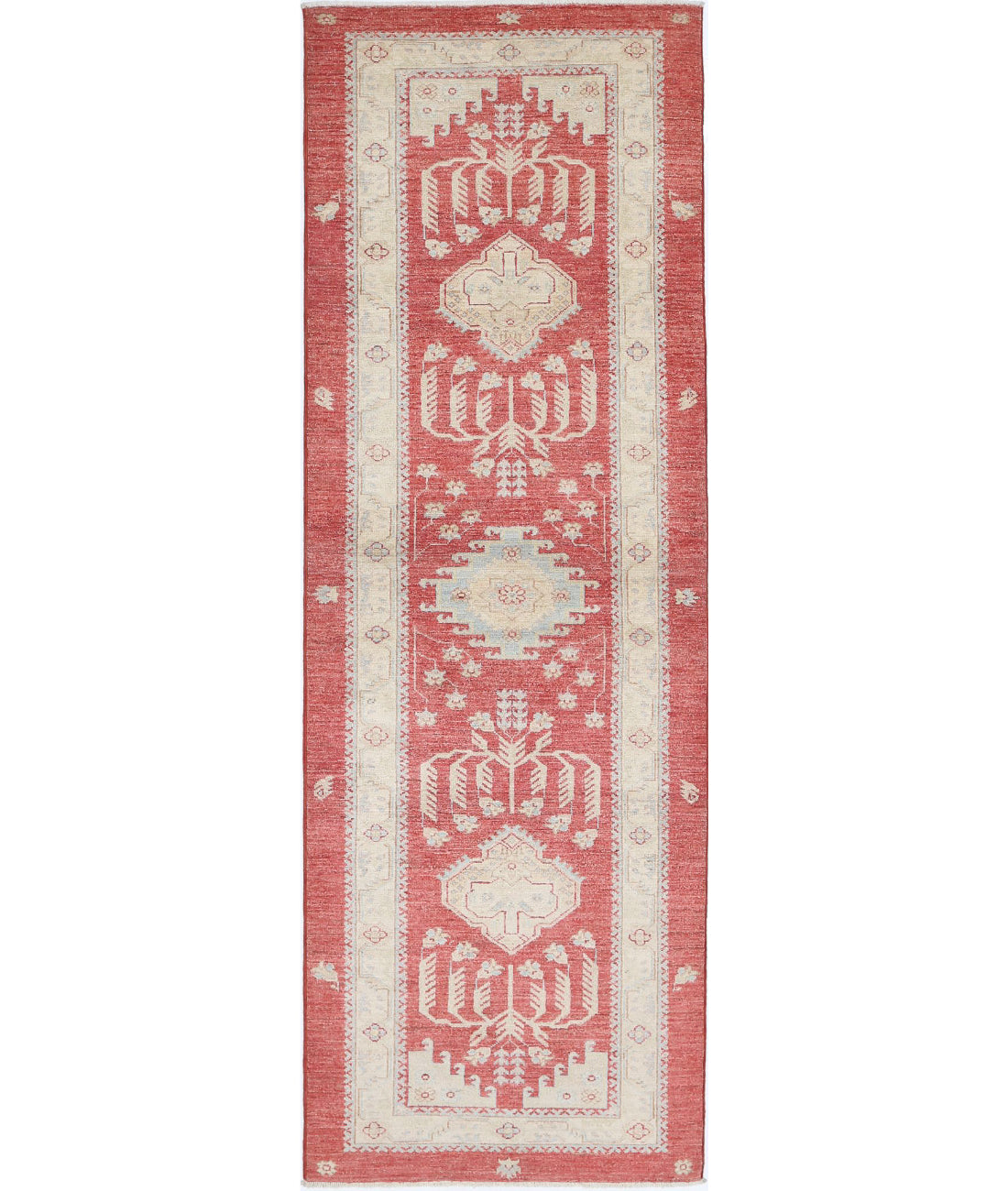 Ziegler 2'7'' X 8'2'' Hand-Knotted Wool Rug 2'7'' x 8'2'' (78 X 245) / Red / Red